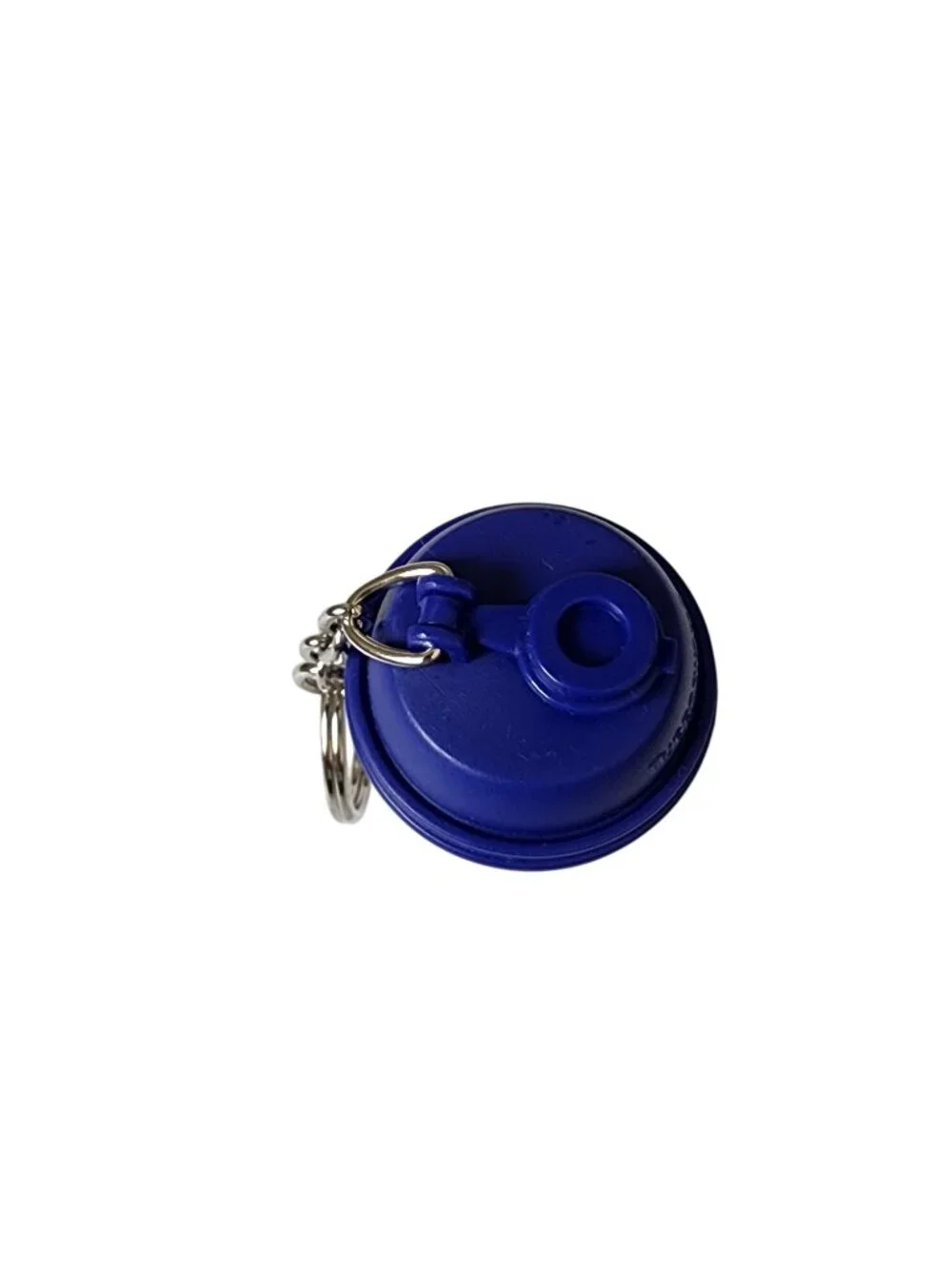 Tupperware Keychain Blue Quick Shake Mini Container NEW - Picture 2 of 3